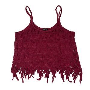 Rue 21 Cami Women’s Lace Adjustable Spaghetti Strap Top in Burgundy Size Medium